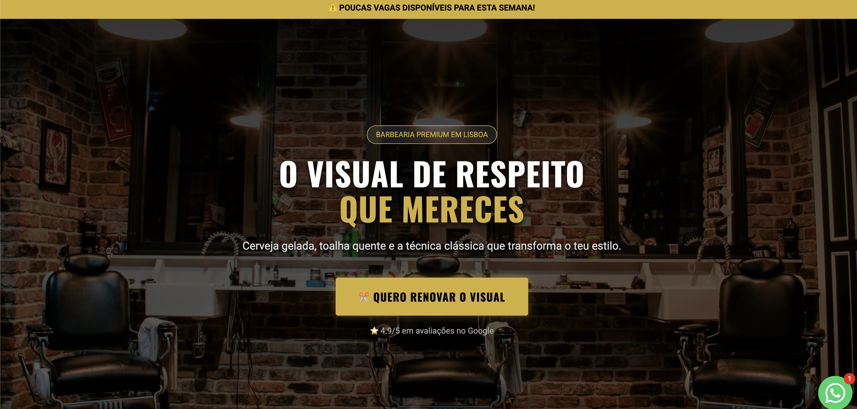 Landing Page Barbearia